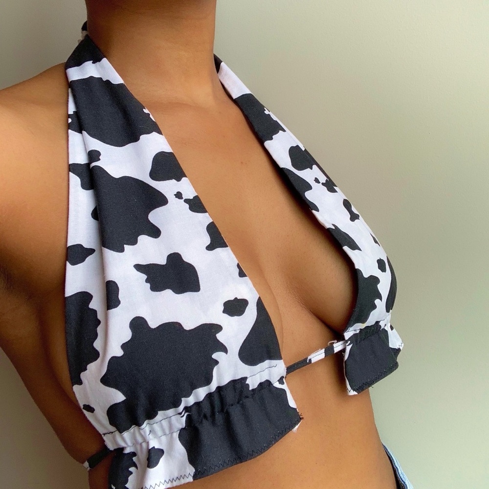 Cow Print Halter Top